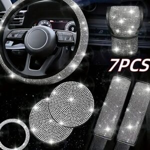 Sparkling Rhinestone Car decor set